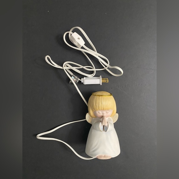 Vintage Ceramic Praying Angel Lamp Night Light-Christmas Decor Retro Christmas - Picture 8 of 12
